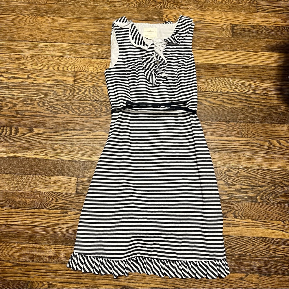 Kate Spade navy and white striped dress